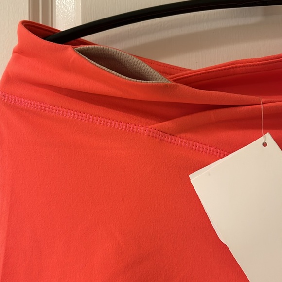 FABLETICS NEW Mid-rise Crossover Waistband Crop Leggings Pocket Orange Size Lrg - Picture 5 of 11